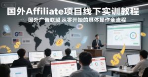 国外Affiliate项目线下实训教程，国外广告联盟从零开始的具体操作全流程-rose网创