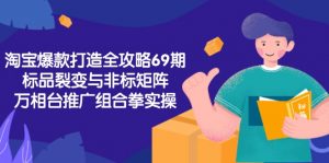 淘宝爆款打造全攻略-69期，标品裂变与非标矩阵，万相台推广组合拳实操-rose网创