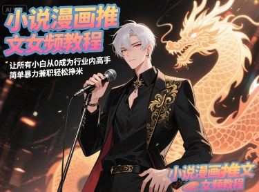 小说漫画推文女频教程，让所有小白从0成为行业内高手，简单暴力兼职轻松挣米-rose网创