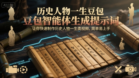历史人物一生豆包智能体生成提示词，让你快速制作历史人物一生类视频，简单易上手-rose网创