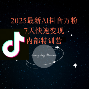 2025最新AI抖音万粉7天快速变现内部特训课程-rose网创