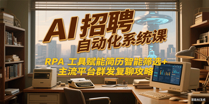 AI招聘自动化系统课,RPA工具赋能简历智能筛选+主流平台群发复聊全攻略-rose网创