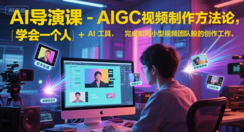 AI导演课-AIGC视频制作方法论,学会一个人+AI工具,完成如同小型视频团队般的创作工作,实现导演梦-rose网创