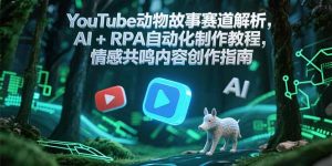 YouTube动物故事赛道解析,AI+RPA自动化制作教程,情感共鸣内容创作指南-rose网创