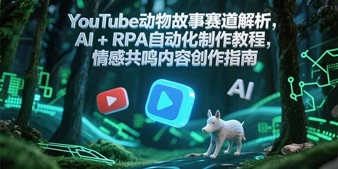 YouTube动物故事赛道解析,AI+RPA自动化制作教程,情感共鸣内容创作指南-rose网创