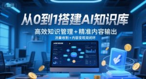 从0到1搭建AI知识库，高效知识管理+精准内容输出，流量收割+内容变现双闭环-rose网创