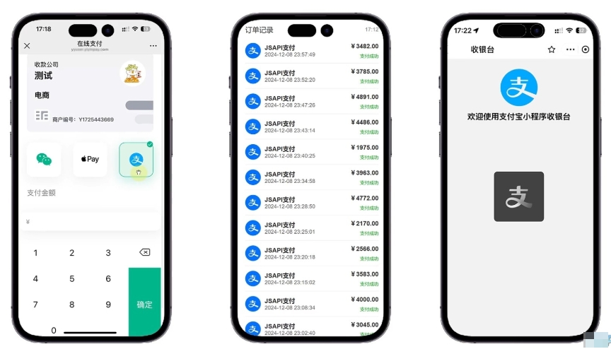 易支付 精美设计的支付收银台模板 门店收银管理系统 云支付收银台-rose网创