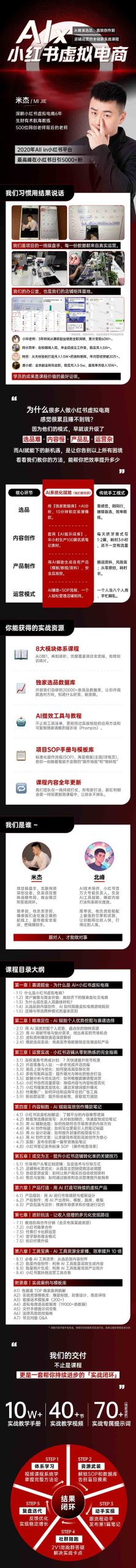 单号月收3w+，小红书低成本搞钱课《AI×小红书虚拟电商》全套-rose网创