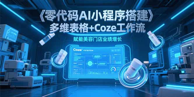 零代码AI小程序搭建,多维表格+Coze工作流,赋能美容门店业绩增长-rose网创