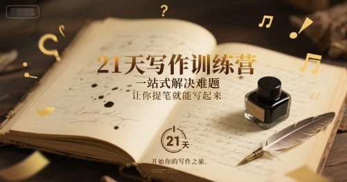 21天写作训练营,一站式解决难题,让你提笔就能写起来-rose网创