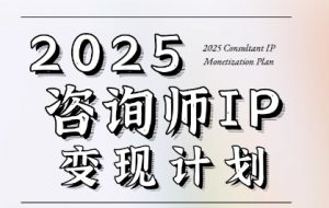 7天构建咨询师变现系统，2025咨询师IP变现计划训练营-rose网创