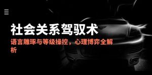 2025社会关系驾驭术,语言雕琢与等级操控,心理博弈全解析-rose网创
