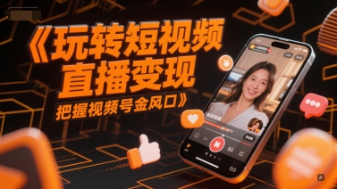 玩转短视频直播变现,把握视频号金风口-rose网创