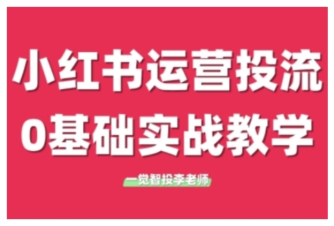 小红书运营投流,小红书广告投放从0到1的实战课,学完即可开始投放(更新)-rose网创