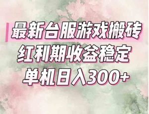 最新台服游戏搬砖,红利期收益高稳定,操作简单,小白闭眼入。-rose网创