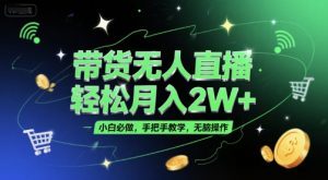 带货无人直播,轻松月入2W+,小白必做,手把手教学,无脑操作(附学习资料)-rose网创
