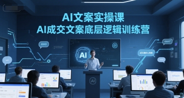 AI文案实操课，AI成交文案底层逻辑训练营-rose网创