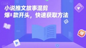 小说推文故事混剪爆款开头,快速获取方法-rose网创