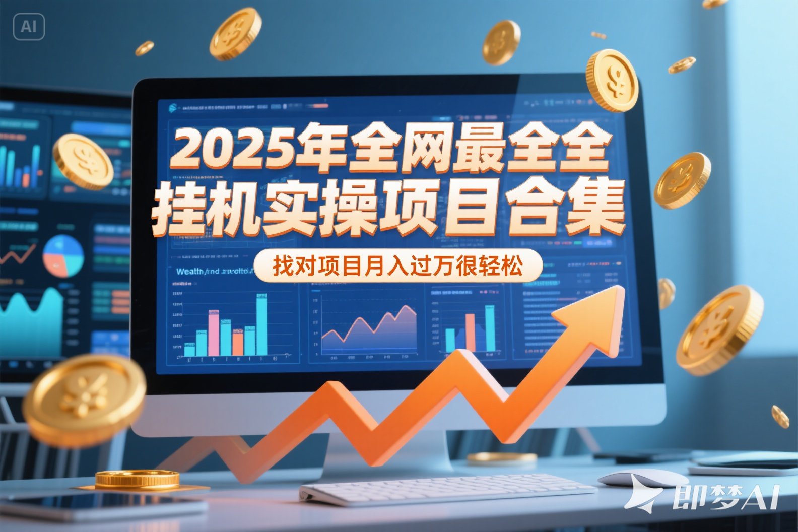 2025年挂机实操项目实操演练，挂机类型，AI直播类型，轻资产创业类型…-rose网创