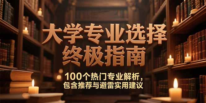 付费文:大学专业选择终极指南,100个热门专业解析,包含推荐与避雷实用建议-rose网创