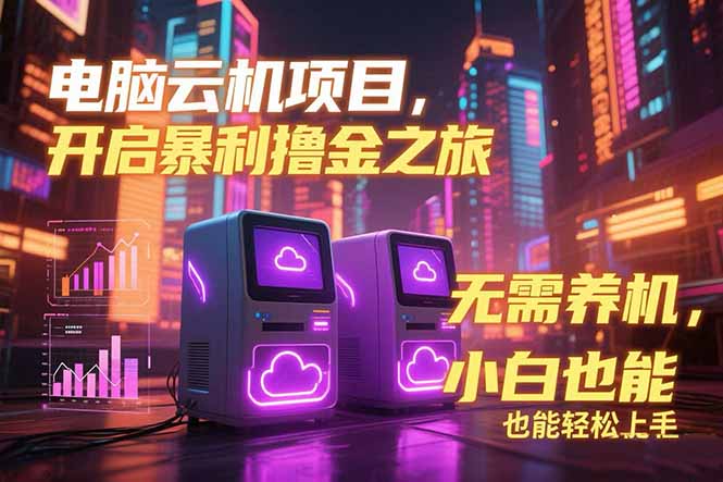 电脑云机项目 暴力撸金玩法，不需要养机 配置没有要求 单机100个窗口一…-rose网创