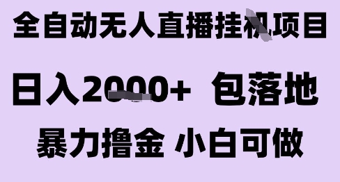 最新全自动抖音无人直播挂G项目,日入2k+ 包落地暴力撸金,小白可做【揭秘】-rose网创