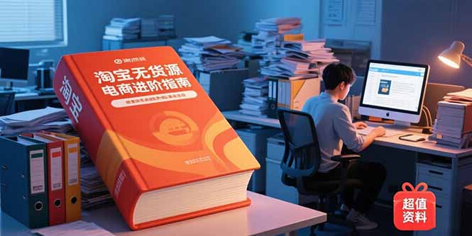 淘宝无货源电商进阶指南，包含新人课、进阶课，配套资料，蓝海选品等-rose网创