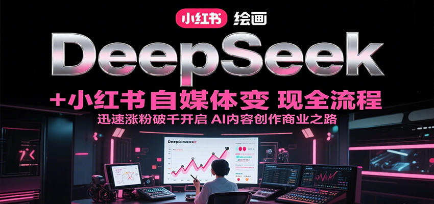 DeepSeek绘画+小红书自媒体变现全流程,迅速涨粉破千开启AI内容创作商业之路-rose网创