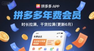 拼多多年费会员,实经验分享操,时长拉满,干货拉满(更新7月)-rose网创