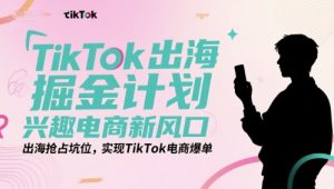 TikTok出海掘金计划，兴趣电商新风口，出海抢占坑位，实现TikTok电商爆单-rose网创