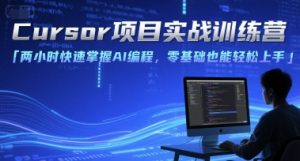 Cursor项目实战训练营,两小时快速掌握AI编程,零基础也能轻松上手-rose网创