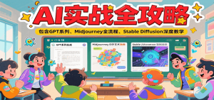 AI实战全攻略,包含GPT系列、Midjourney全流程、Stable Diffusion深度教学-rose网创
