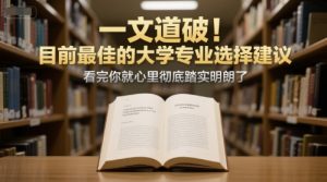 付费文章:一文道破!目前最佳的大学专业选择建议,看完你就心里彻底踏实明朗了-rose网创