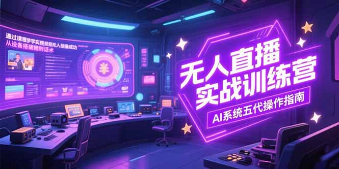 无人直播实操训练营,从设备搭建到话术,AI系统五代操作指南(7月更新-rose网创