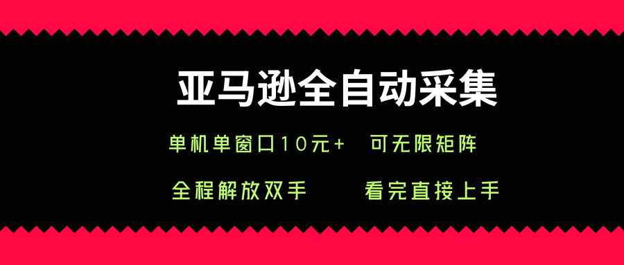 亚马逊全自动采集,单机单窗口一天10+,可无限矩阵去做【揭秘】-rose网创