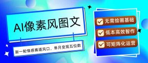 AI像素风图文超详细实操全过程,每天一小时轻松易上手,单月变现五位数-rose网创