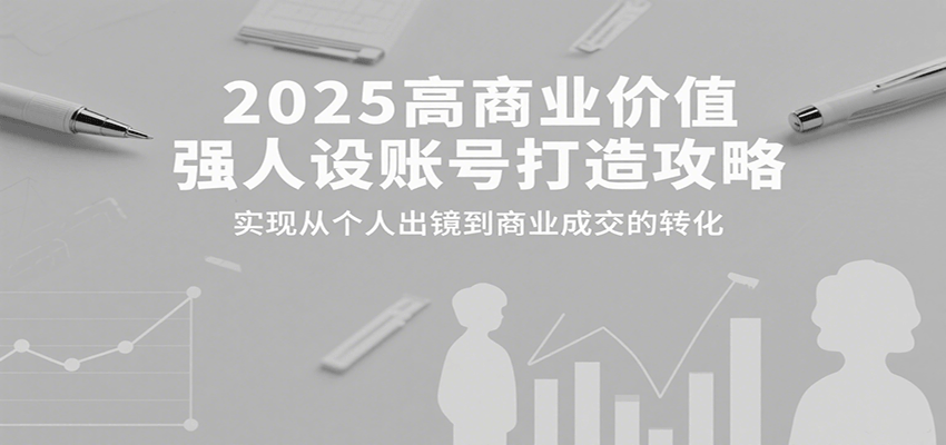 2025高商业价值强人设账号打造攻略,实现从个人出镜到商业成交的转化-rose网创