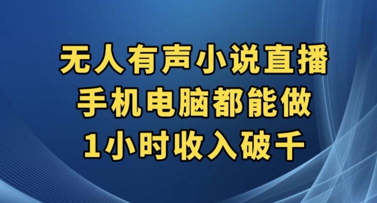 抖音无人有声小说直播,手机电脑都能做,1小时收入破千【揭秘】-rose网创