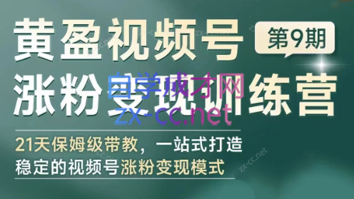 黄盈·视频号涨粉变现训练营-rose网创