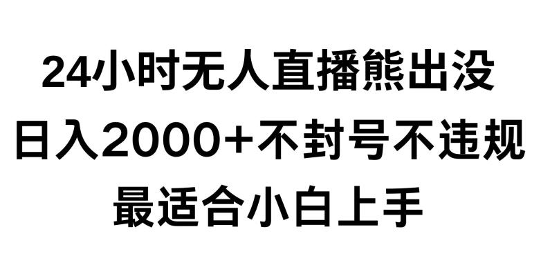 快手24小时无人直播熊出没，不封直播间，不违规，日入2000+，最适合小白上手，保姆式教学【揭秘】-rose网创