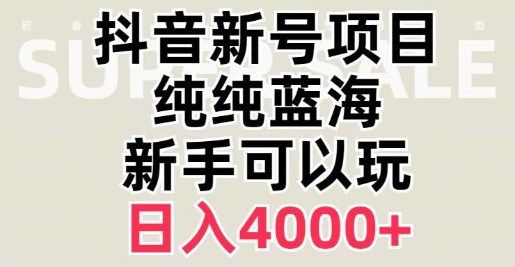 抖音蓝海赛道，必须是新账号，日入4000+【揭秘】-rose网创