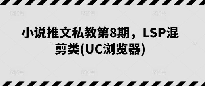 小说推文私教第8期，LSP混剪类(UC浏览器)-rose网创