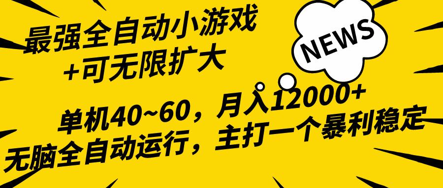 (10046期)2024最新全网独家小游戏全自动，单机40~60,稳定躺赚，小白都能月入过万-rose网创