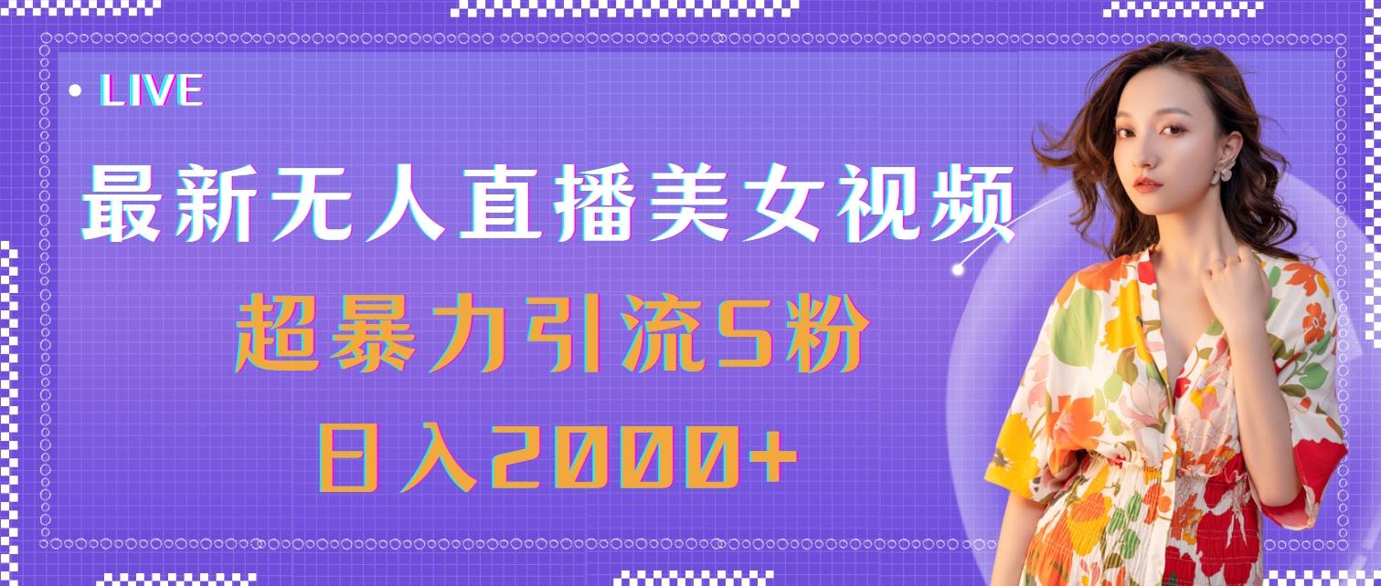 最新无人直播美女视频,超暴力引流S粉日入2000+-rose网创