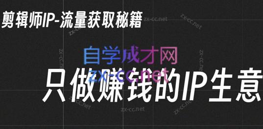 小钱老师·剪辑师个人ip流量思维与运营策略课-rose网创