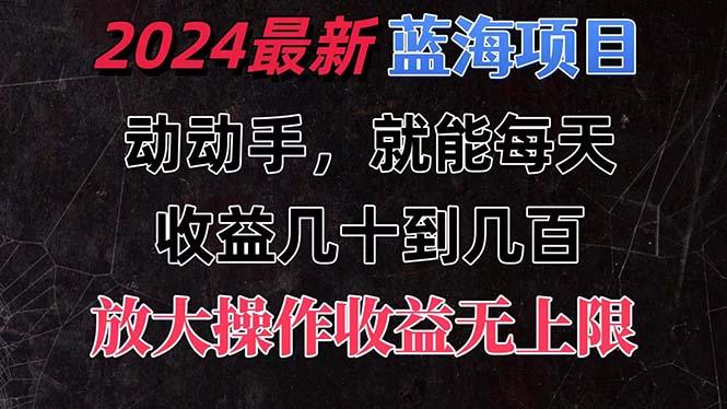 有手就行的2024全新蓝海项目，每天1小时收益几十到几百，可放大操作收…-rose网创