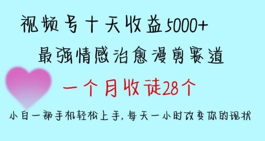 十天收益5000+，多平台捞金，视频号情感治愈漫剪，一个月收徒28个，小白一部手机轻松上手【揭秘】-rose网创