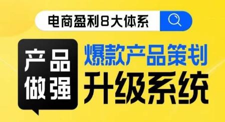 电商盈利8大体系 ·产品做强爆款产品策划系统升级线上课,全盘布局更能实现利润突破-rose网创