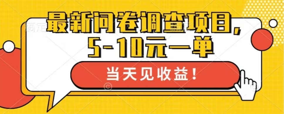 最新问卷调查项目，单日零撸100＋-rose网创