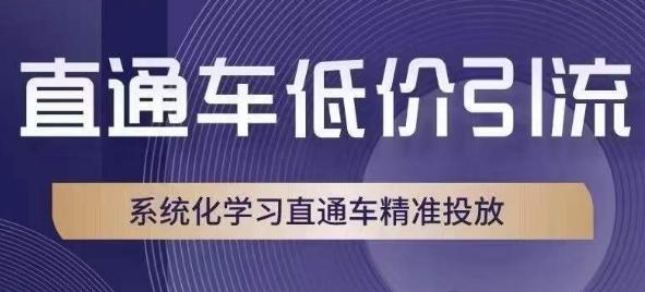 直通车低价引流课，系统化学习直通车精准投放-rose网创